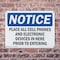 Signmission Place All Cell Phones And Electronic Devices, 10 in W x Rectangle, Plastic OS-2PACK-NS-P-710-L-17307 - alternate 7
